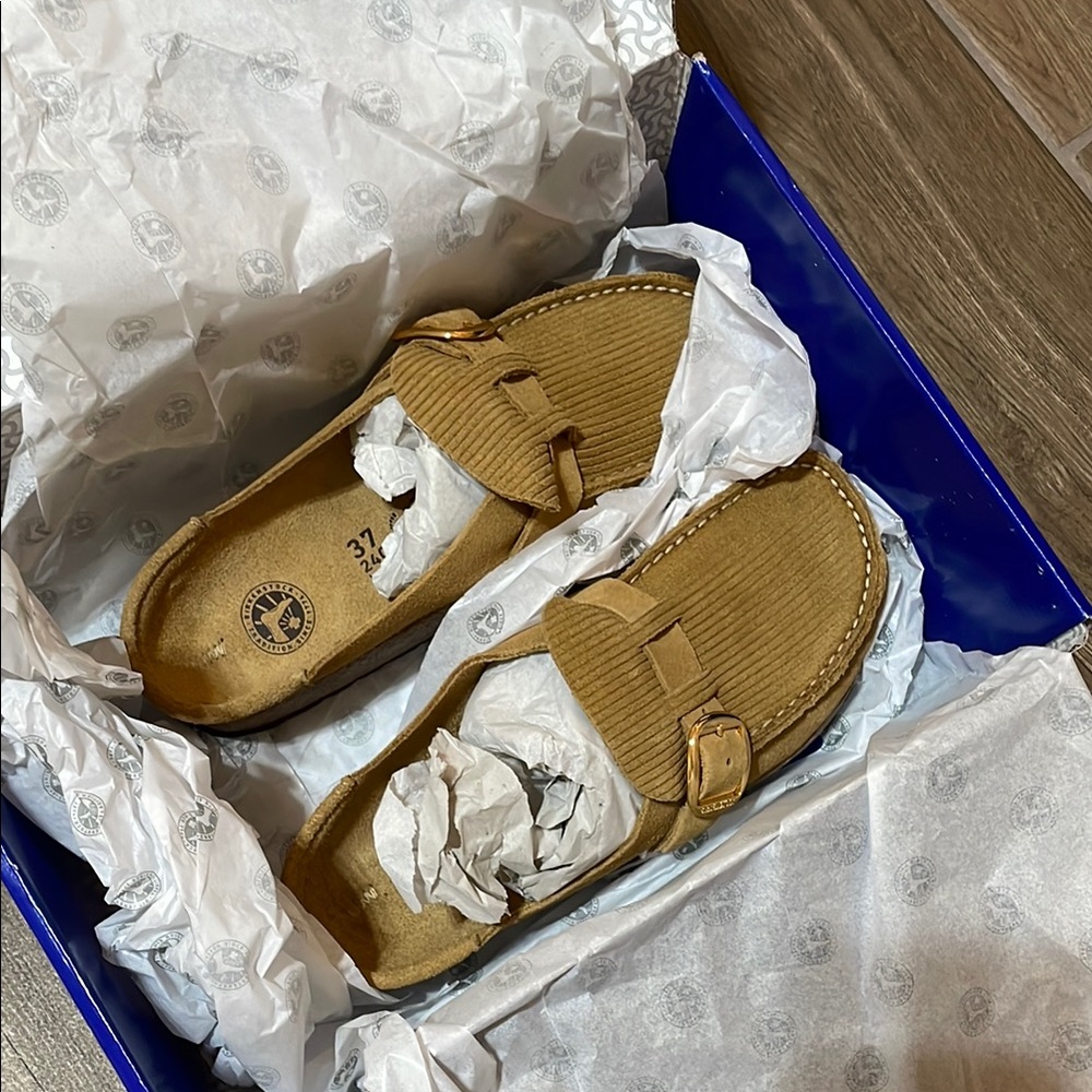 Birkenstock Buckley Corduroy Cork Brown Boxed